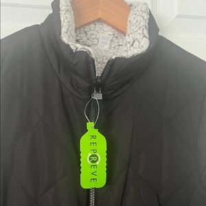 Free Country Black Vest with Gray Sherpa  Lining